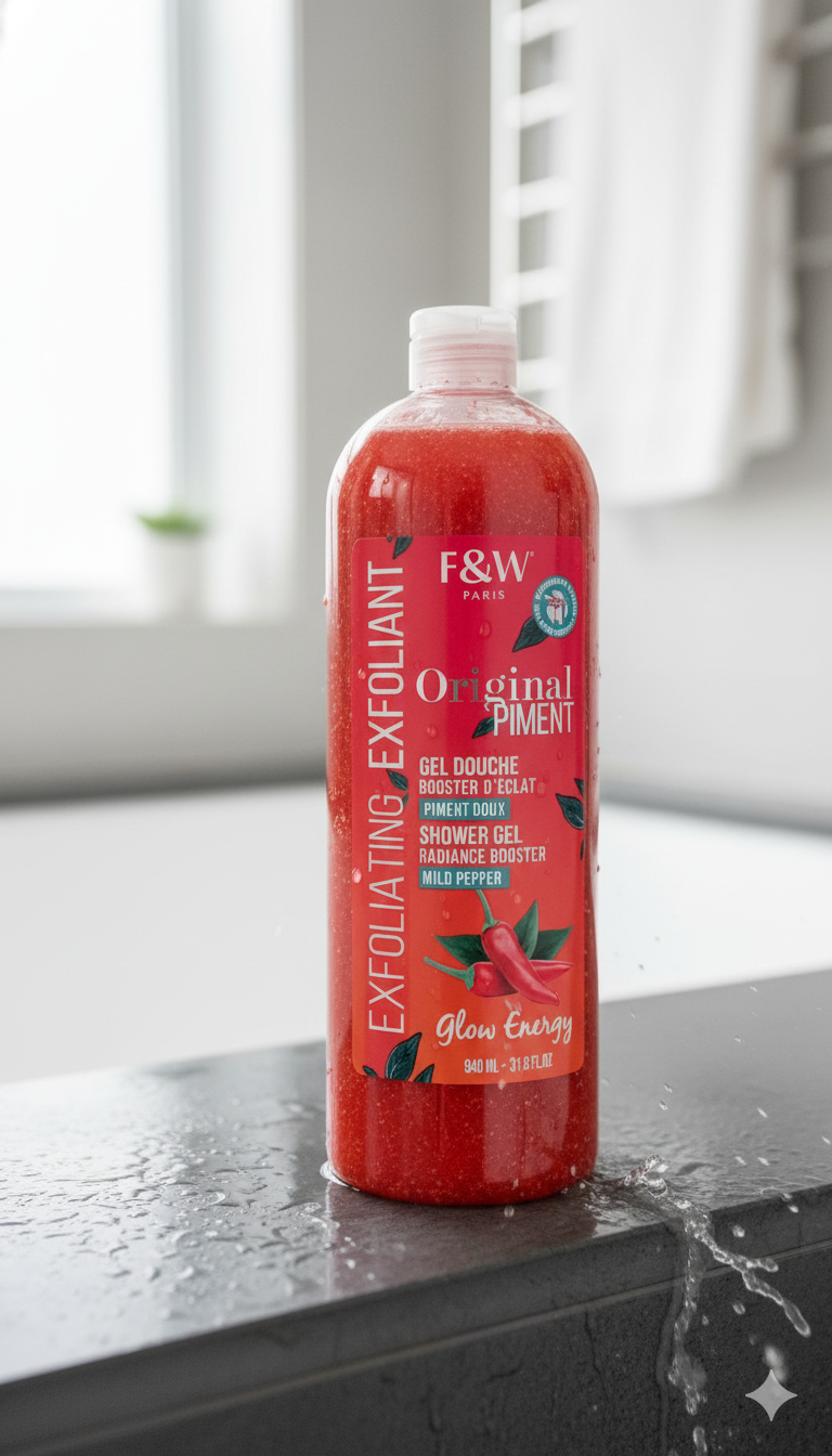 Gel Douche F&W Exfoliating Original Piment – Éclat Intense & Peau Douce au Quotidien — photo 2, OnMyShop Abidjan