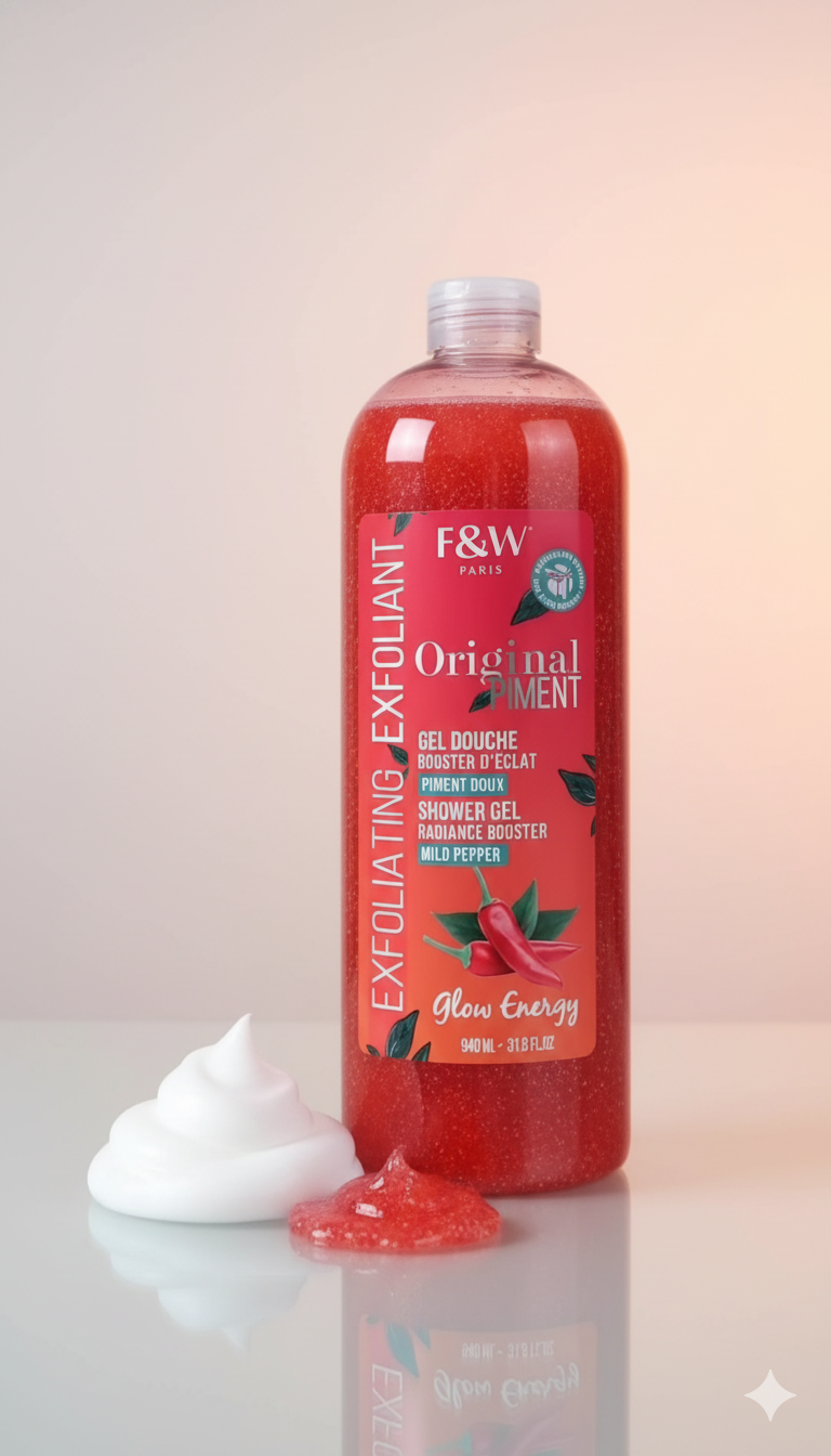 Gel Douche F&W Exfoliating Original Piment – Éclat Intense & Peau Douce au Quotidien — photo 3, OnMyShop Abidjan