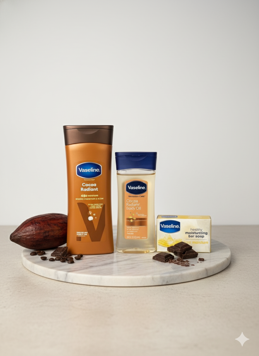 Gamme Vaseline Cocoa Radiant : Hydratation Intense et Éclat Naturel pour les Peaux Noires et Mates — photo 4, OnMyShop Abidjan