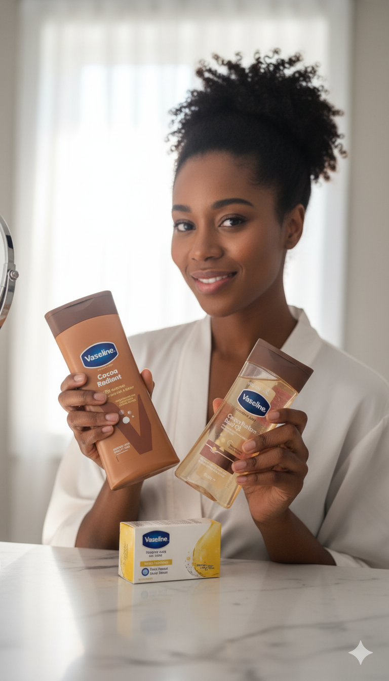 Gamme Vaseline Cocoa Radiant : Hydratation Intense et Éclat Naturel pour les Peaux Noires et Mates — photo 7, OnMyShop Abidjan