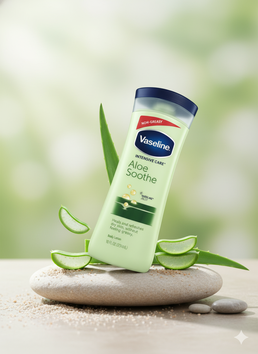 Lait Corporel Vaseline Intensive Care Aloe Soothe – Hydratation Apaisante et Rafraîchissante