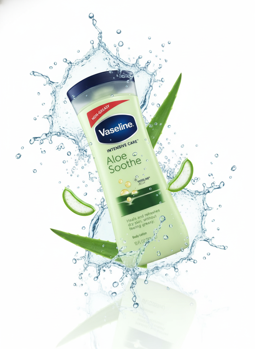 Lait Corporel Vaseline Intensive Care Aloe Soothe – Hydratation Apaisante et Rafraîchissante — photo 2, OnMyShop Abidjan