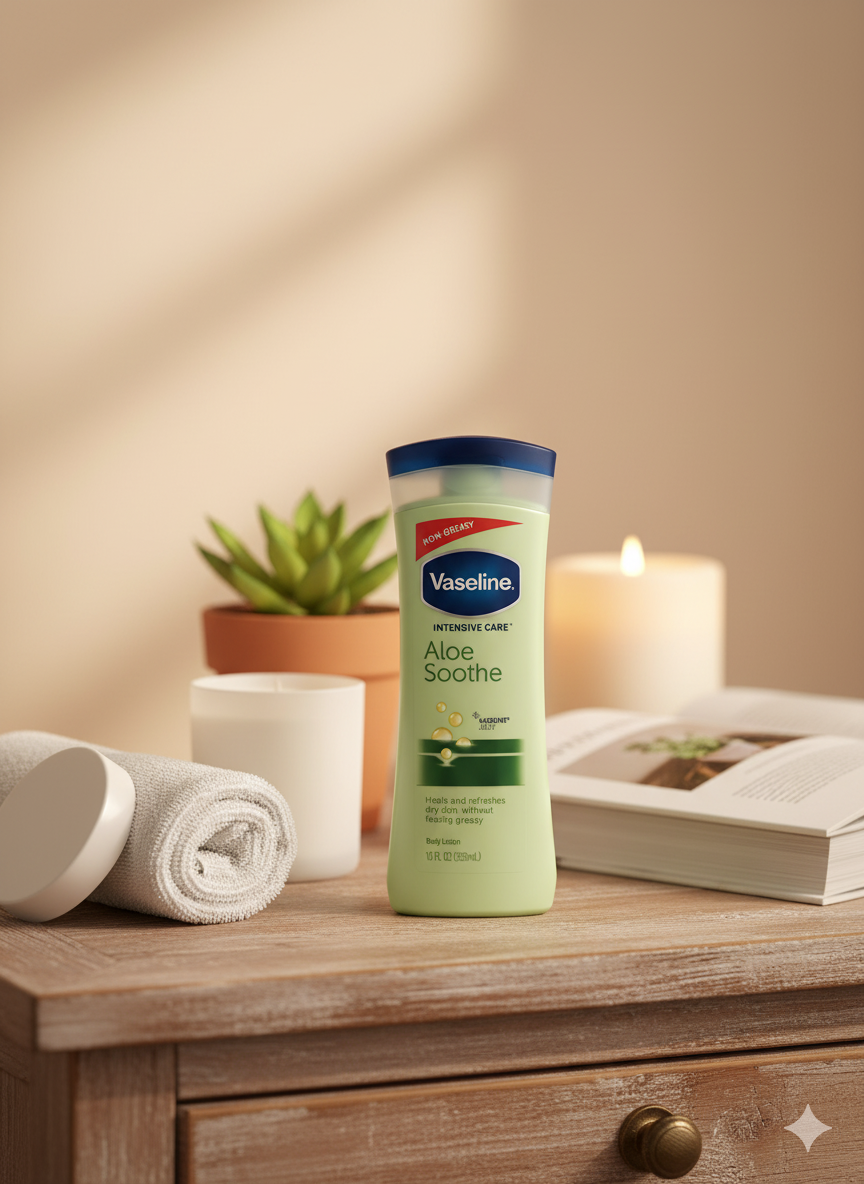 Lait Corporel Vaseline Intensive Care Aloe Soothe – Hydratation Apaisante et Rafraîchissante — photo 3, OnMyShop Abidjan