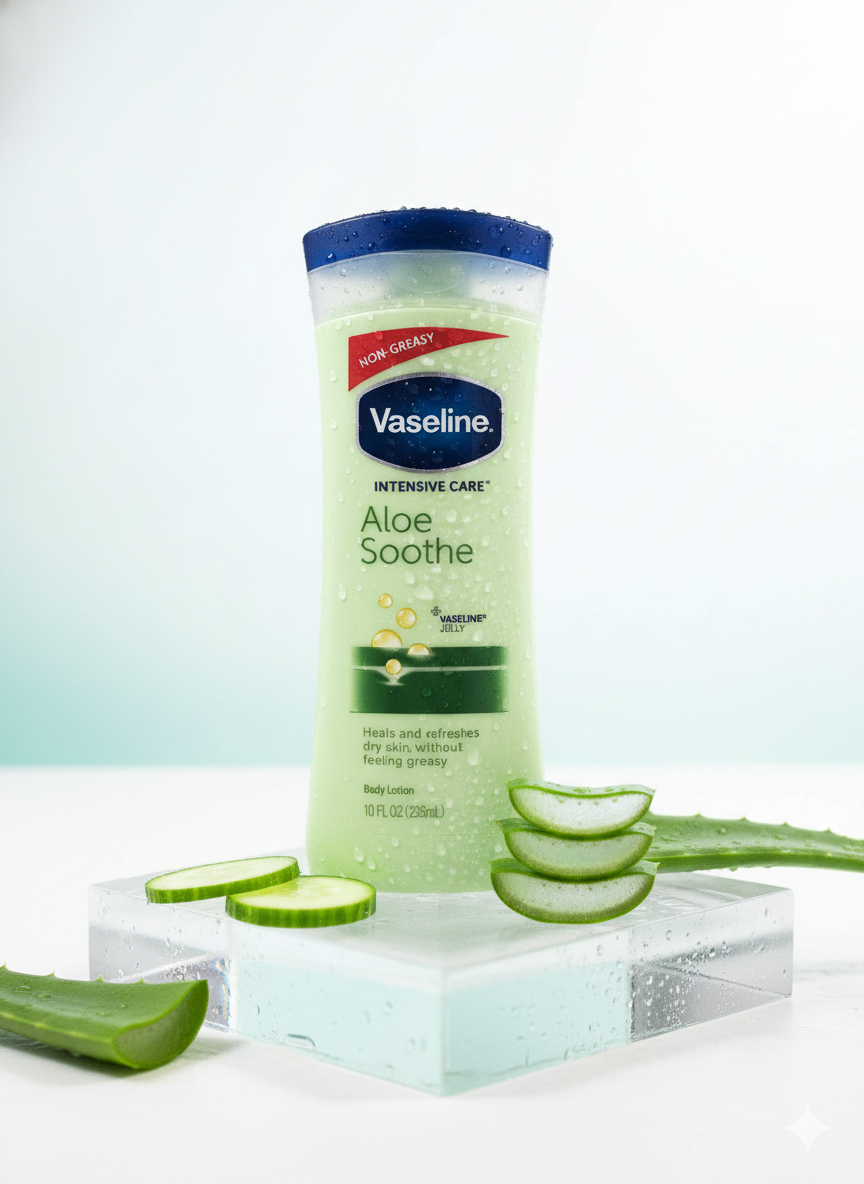 Lait Corporel Vaseline Intensive Care Aloe Soothe – Hydratation Apaisante et Rafraîchissante — photo 4, OnMyShop Abidjan