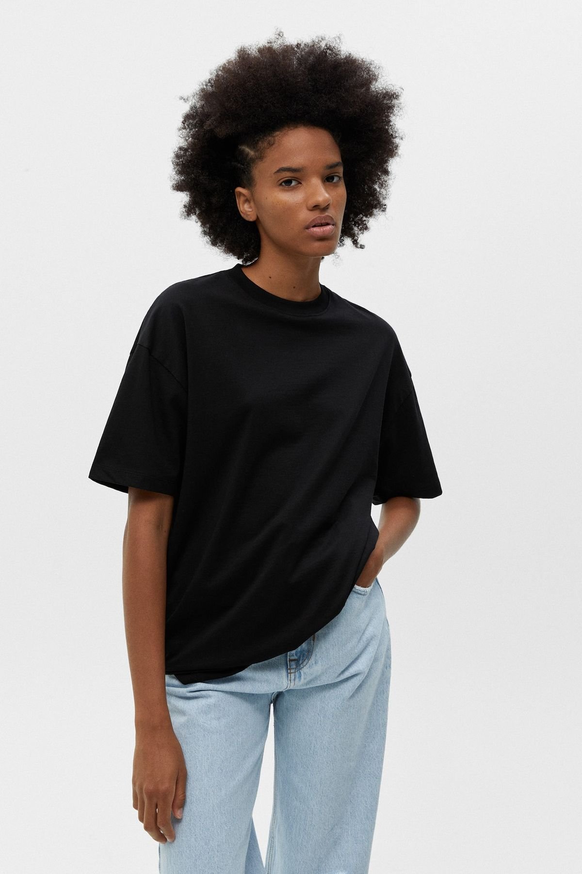 t-shirt unicolore noir — photo 2, OnMyShop Abidjan