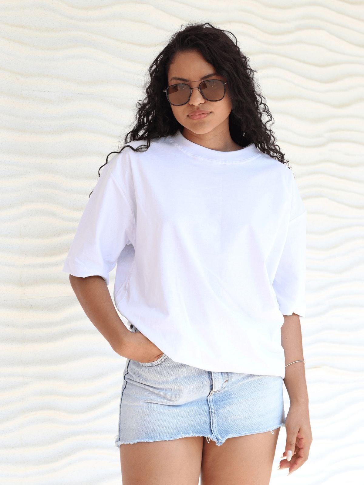 t-shirt unicolore blanc — photo 3, OnMyShop Abidjan