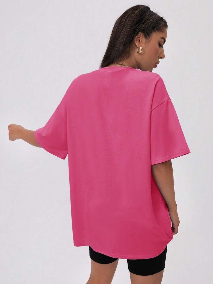 t-shirt unicolore rose pur — photo 2, OnMyShop Abidjan