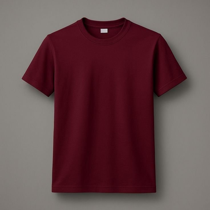 t-shirt uni-color rouge bordeau — photo 2, OnMyShop Abidjan