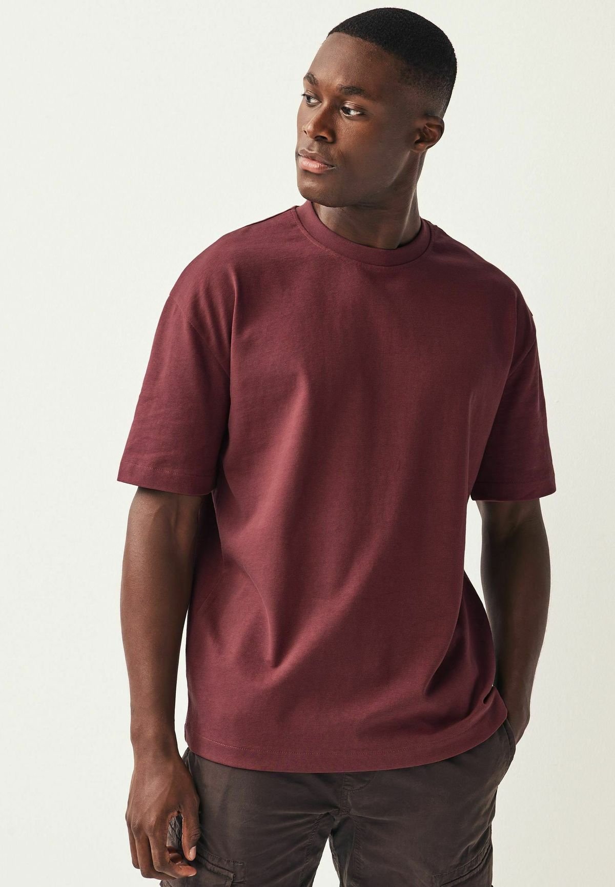 t-shirt uni-color rouge bordeau — photo 3, OnMyShop Abidjan