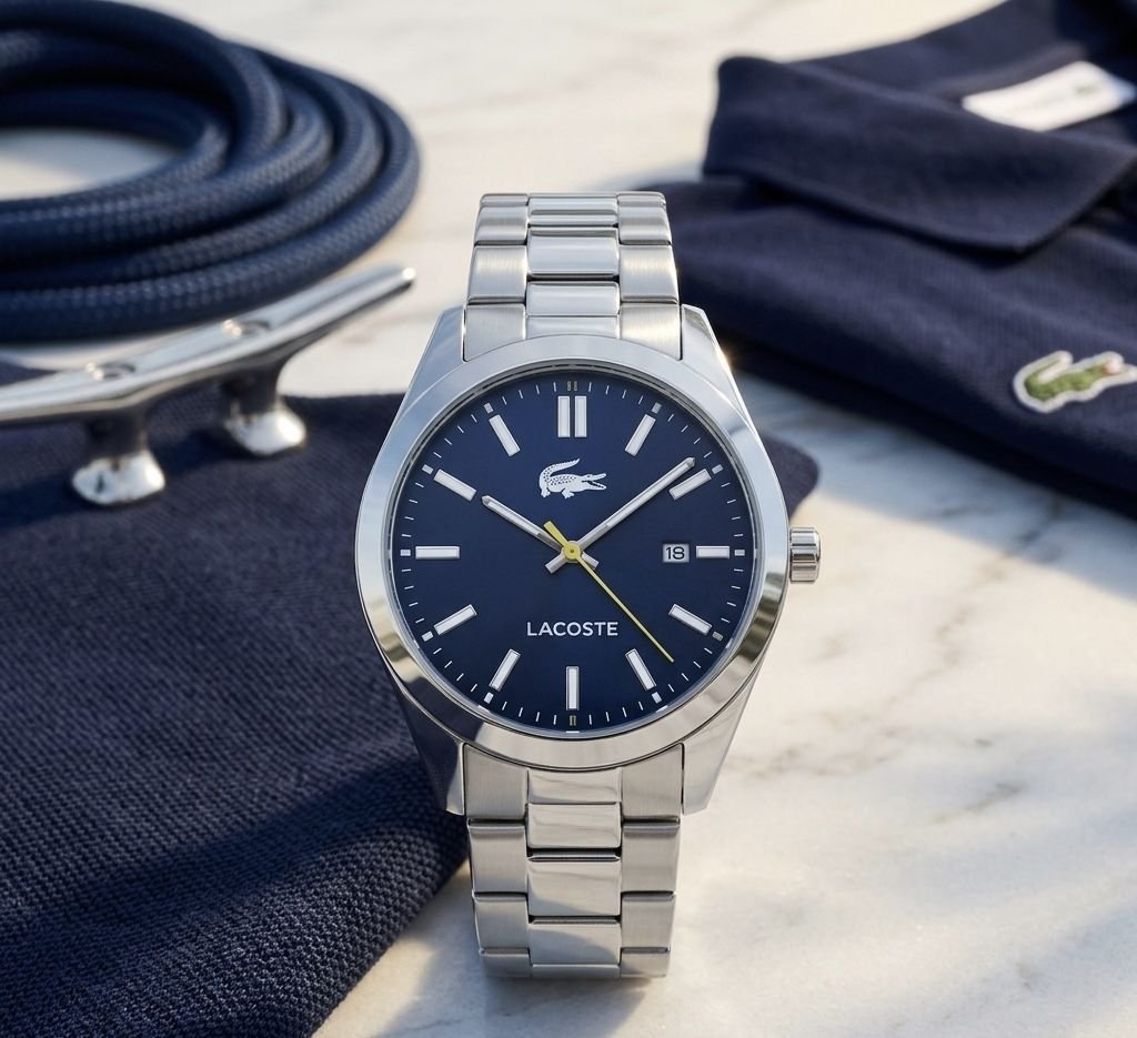 lacoste fond bleu